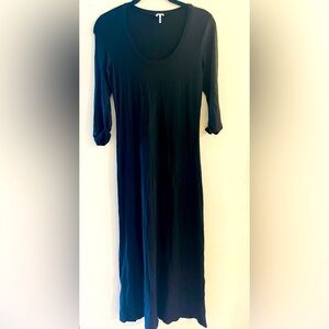 Splendid Black Maxi Dress XS simple basic 3/4 sleeve
